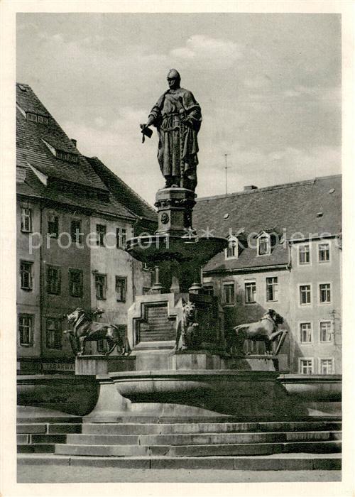 Freiberg  Sachsen Denkmal Otto des Reichen auf dem Obermarkt