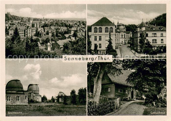 Sonneberg Thueringen Panorama Spielzeugmuseum Sternwarte Lutherhaus