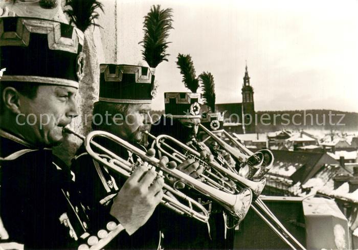 Schneeberg Erzgebirge Turmblasen zur Weihnachtszeit