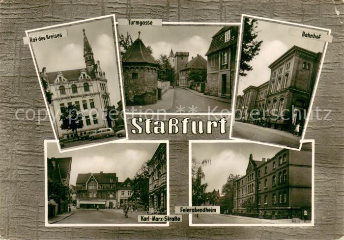Stassfurt Rat des Kreises Turmgasse Bahnhof Karl Marx Strasse Feierabendheim