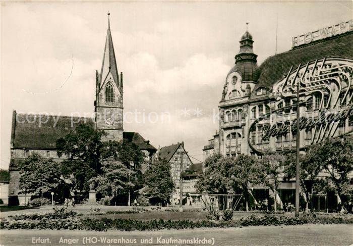 ERFURT  CITY Anger HO-Warenhaus und Kaufmannskirche