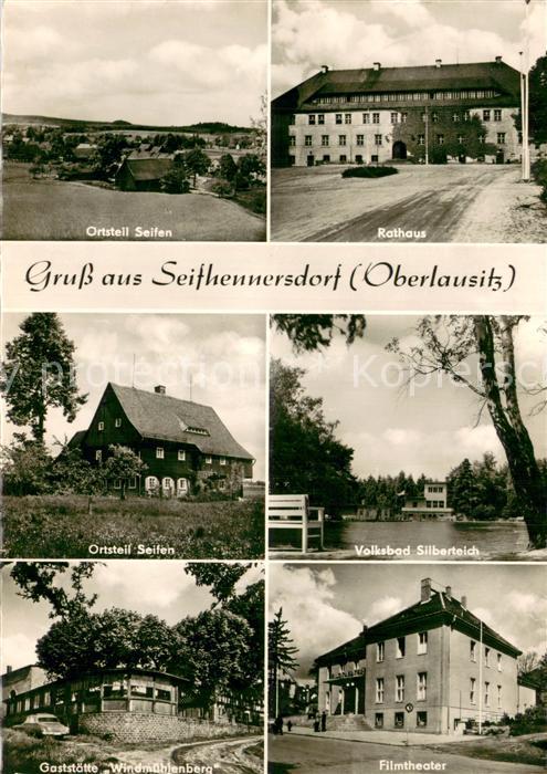 Seifhennersdorf Rathaus Volksbad Silberteich Gaststaette Windmuehlenberg Filmthe