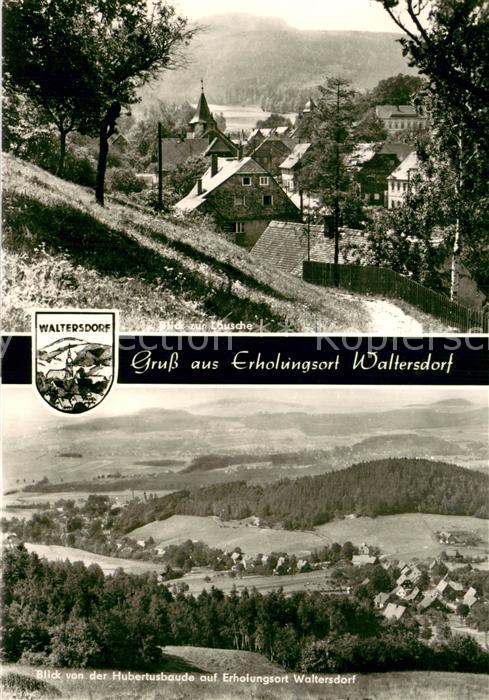 Waltersdorf Zittau Blick zur Lausche Panorama Blick von der Hubertusklause auf E