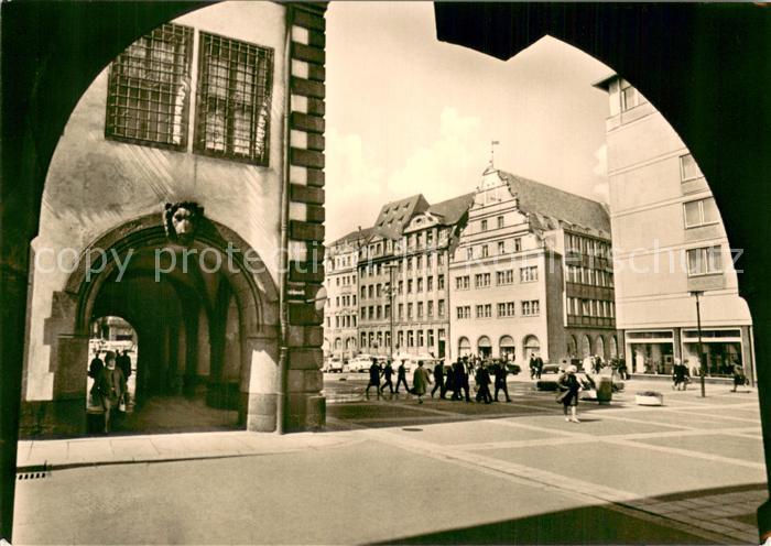LEIPZIG Sachsen Markt Blick zur Alten Waage Messestadt