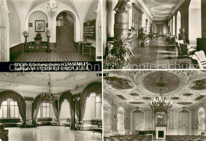 Stolberg Harz FDGB Erholungsheim Comenius Haupteingang Roter Saal Breiter Gang K