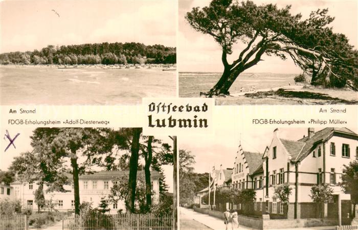 Lubmin Ostseebad Strandpartien FDGB Erholungsheime Adolf Diesterweg und Philipp