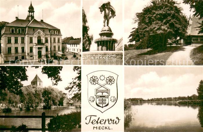 Teterow Rathaus Brunnen Seepartien