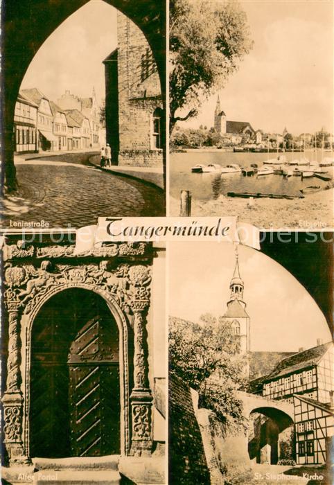 Tangermuende Leninstrasse Elbseite Altes Portal St Stephans Kirche