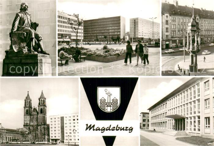 MAGDEBURG  CITY Otto von Guericke Denkmal Karl Marx Strasse Denkmal des Magdebur