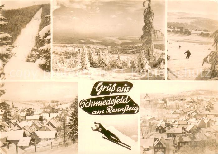 Schmiedefeld Rennsteig Panorama Sprungschanze Ortsansichten