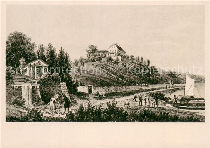 DRESDEN Elbe Die Saloppe um 1845