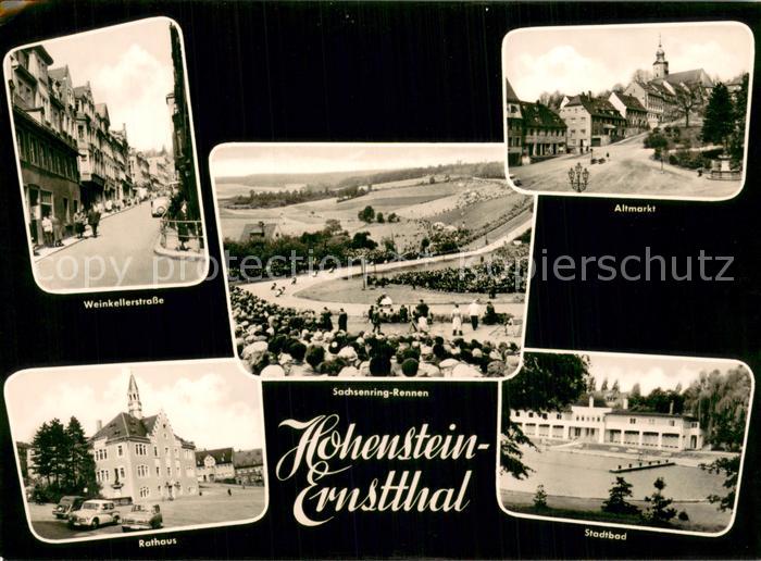 Hohenstein-Ernstthal Weinkellerstrasse Sachsenring Altmarkt Rathaus Stadtbad