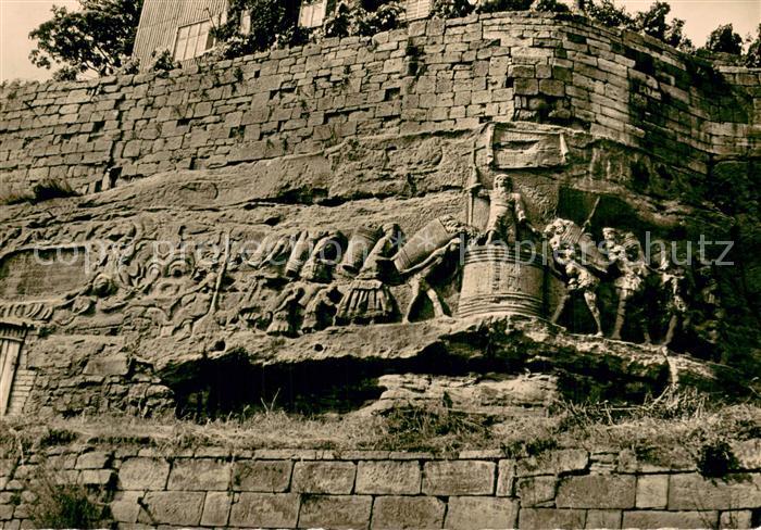 Grossjena Sandsteinreliefs an den Weinbergen der Unstrut