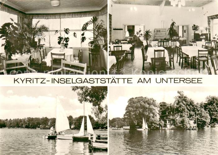 Kyritz Brandenburg Inselgaststaette am Untersee Gastraeume Seepartien