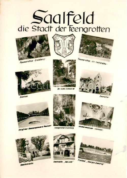 Saalfeld Saale Feengrotten Gralsburg Schloss Bergfried Saalebruecke Saaletor Hei