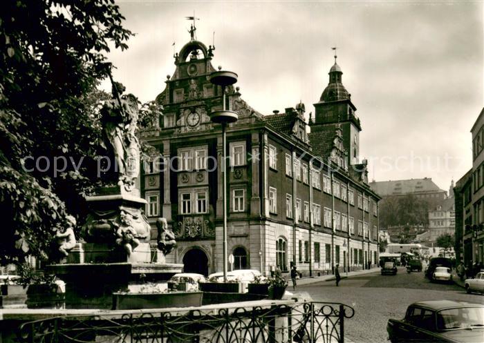 Gotha  Thueringen Rathaus Brunnen