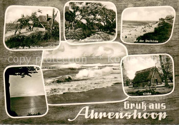 Ahrenshoop Ostseebad Steilkueste Boddenteich Flut Kirche