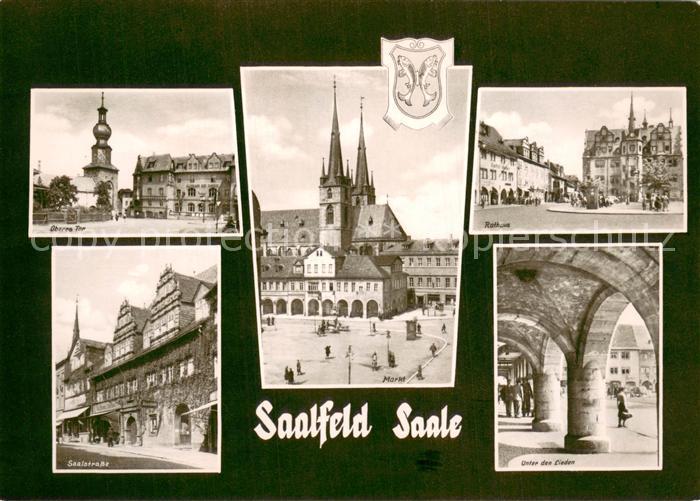 Saalfeld Saale Oberes Tor Markt Rathaus Unter den Linden Saalestrasse