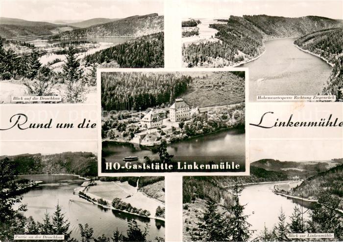 Hohenwarte Saaletalsperre Droschkaupartien HO Gaststaette Linkenmuehle Panorama