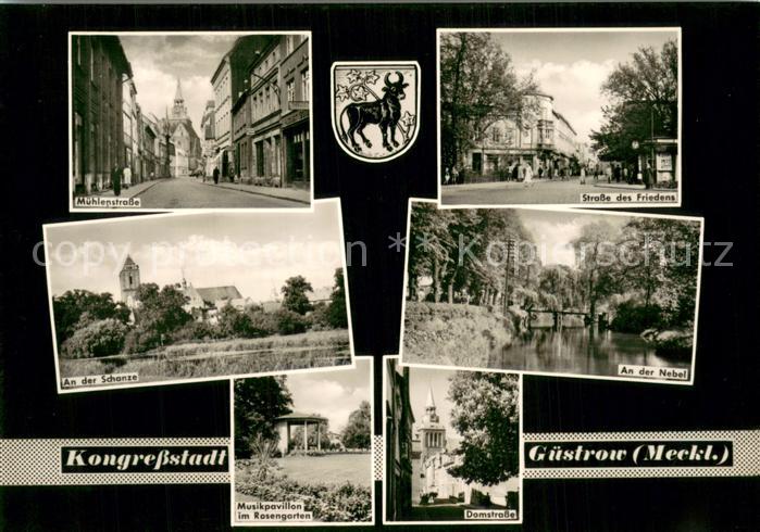 Guestrow Mecklenburg Vorpommern Muehlenstrasse Strasse des Friedens An der Schan