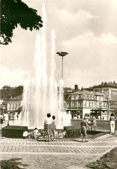 Plauen  Vogtland Springbrunnen am Otto Grotewohl Platz
