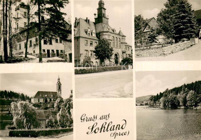 Sohland Spree Teilansichten Rathaus Kirche Spreepartie