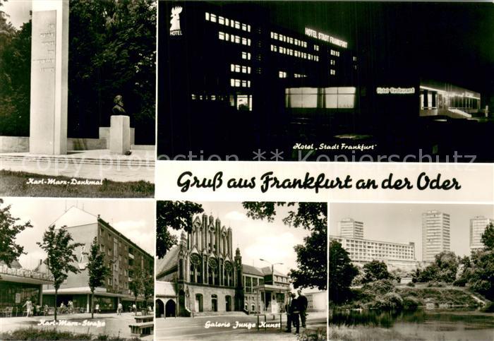 Frankfurt Oder Karl Marx Denkmal Hotel Stadt Frankfurt Galerie Junge Kunst Hochh