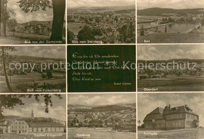 Wehrsdorf Sachsen Panorama vom Steinberg Bad Oberdorf Gasthof Erbgericht Siedlun