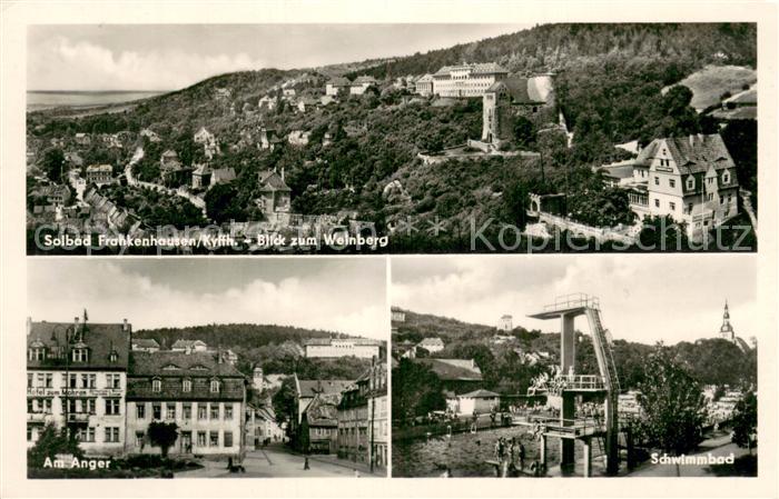 Bad Frankenhausen Blick zum Weinberg Am Anger Schwimmbad