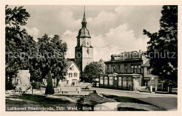 Friedrichroda Blick zur Kirche