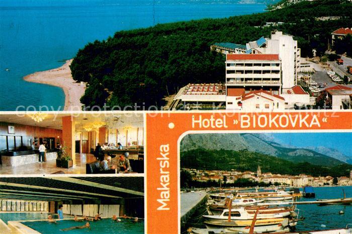 Makarska Dalmatien Hotel Biokovka Foyer Hallenbad Bootshafen