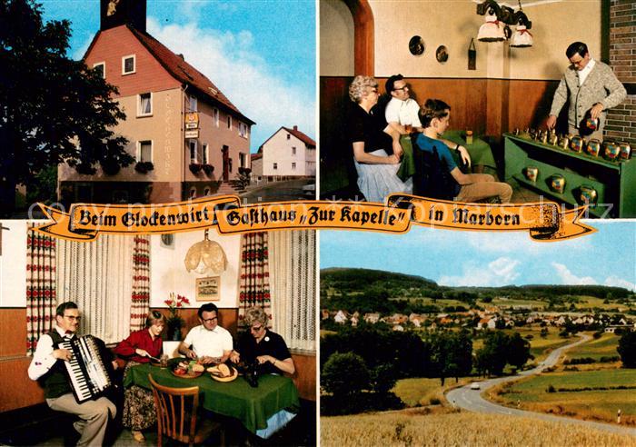 Marborn Gasthaus Zur Kapelle Glockenwirt Glockenspieler Akkordeonspieler Panoram