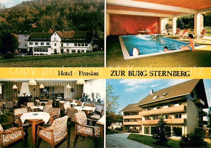 Extertal Hotel Pension Zur Burg Sternberg Hallenbad Gaststube