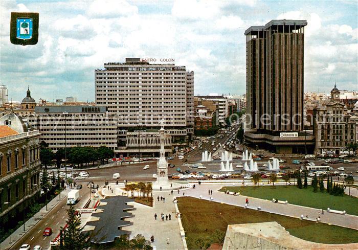 Madrid Spain Plaza Colon jardines del Descubrimiento