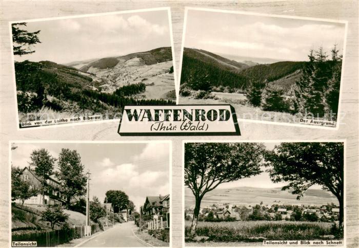 Waffenrod Blick von der Laithe Auergrund Teilansicht Blick nach Schnett