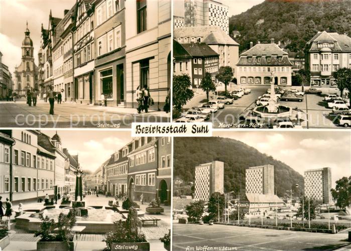 Suhl Thueringer Wald Steinweg Karl Marx Platz Steinweg Am Waffenmuseum