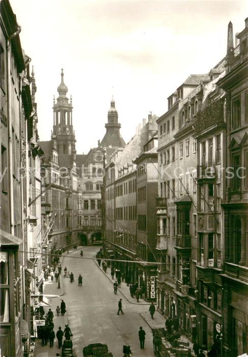 DRESDEN Elbe Schlossstrasse von der Sporergasse bis zum Georgentor vor 1945