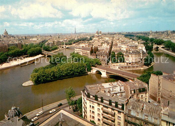 Paris 75 Ile Saint Louis Fliegeraufnahme