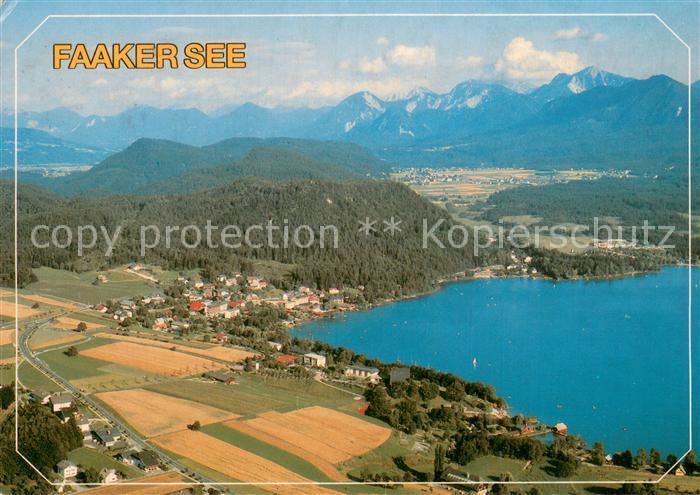 Egg Faakersee Fliegeraufnahme mit den Karawanken