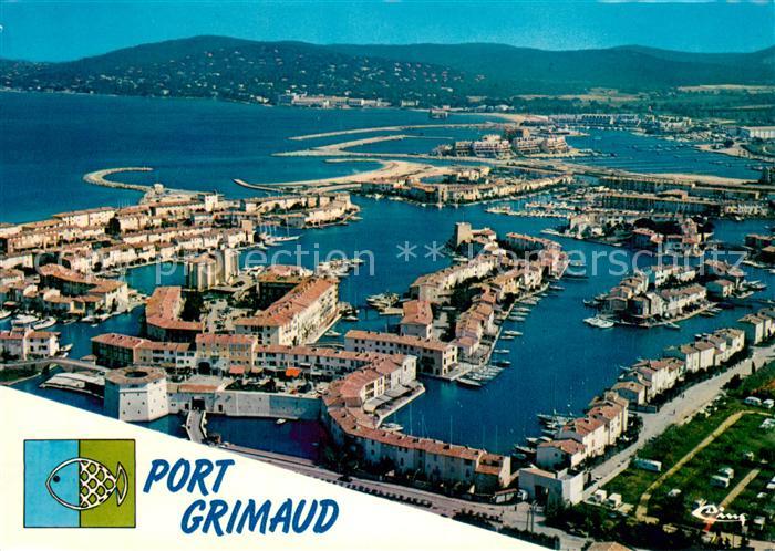Port Grimaud Cite lacustre realisee par Etige et Manera SA Fliegeraufnahme
