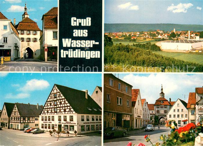 Wassertruedingen Stadttor Panorama Gasthof zur Sonne Strassenpartie