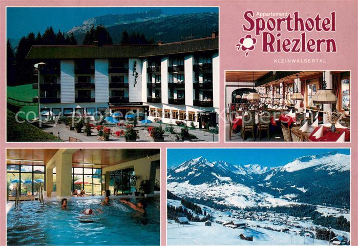 Riezlern Kleinwalsertal Vorarlberg Sporthotel Riezlern Gastraum Hallenbad Panora