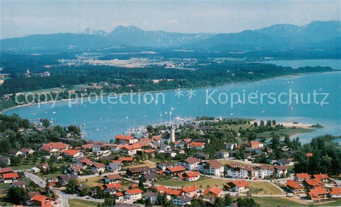 Seebruck Chiemsee Fliegeraufnahme