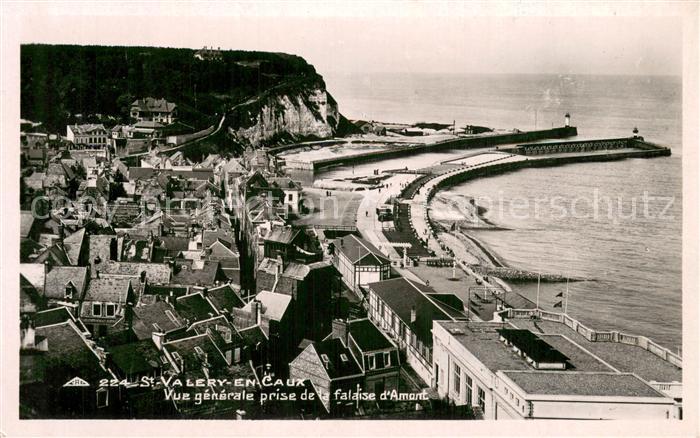 St-Valery-en-Caux 76 Vue generale prise de la falaise d Amont