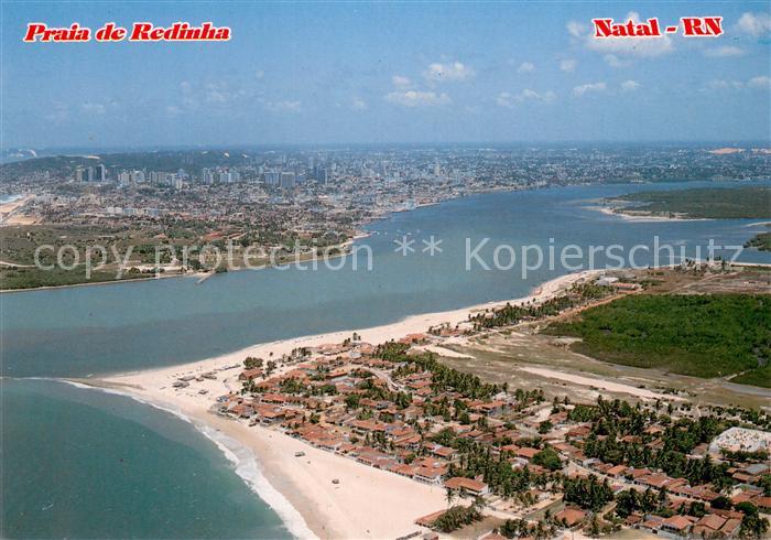 Natal Brazil Vista aerea da Praia de Redinha ao fundo Natal