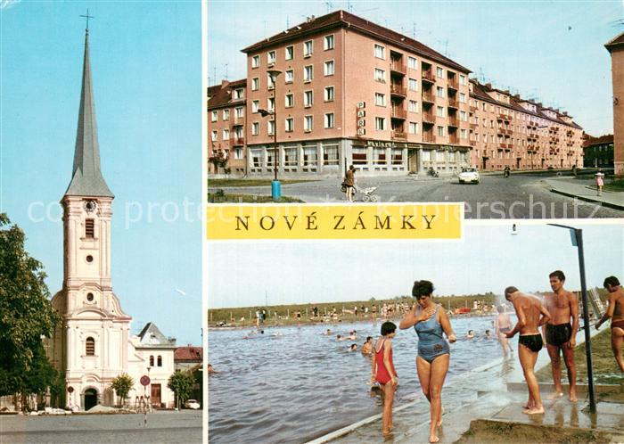 Nove Zamky Namestie Kaviaren a restauracia Park Kupalisko Strand