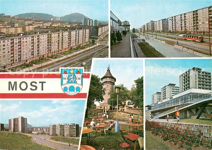 Most Bruex Czechia Celkovy pohled na Gottwaldovu tridu s Hnvinem Trida Klementa