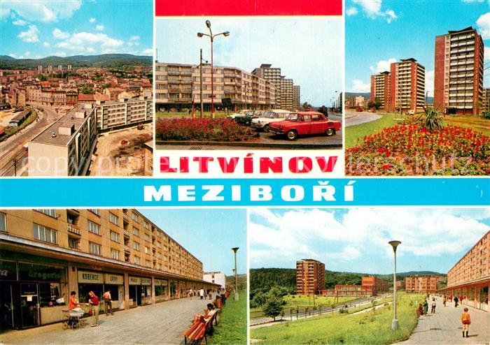 Litvinov Oberleutensdorf CZ Celkovy pohled Namesti Svobody Ulice Sovetske armady