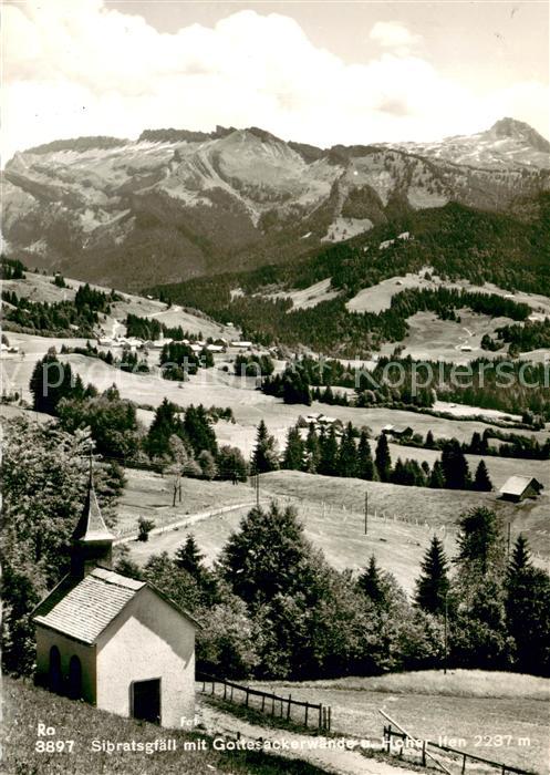 Sibratsgfaell Vorarlberg mit Gottesackerwaende und Hoher Ifen