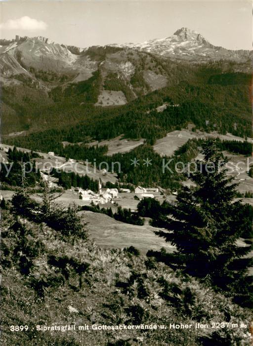 Sibratsgfaell Vorarlberg mit Gottesackerwaende und Hoher Ifen